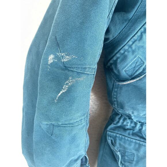 Vintage WearGuard Chore Coat Jacket Mens Large Blue Quilted Lined Canvas Work - Picture 6 of 16